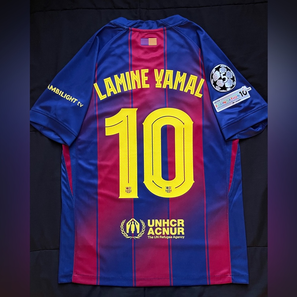 Lamine Yamal #10 Barcelona Soccer Jersey UCL 2025 Home Blue